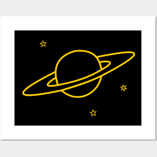 Saturn with Rings - Pocket Design Posters and Art